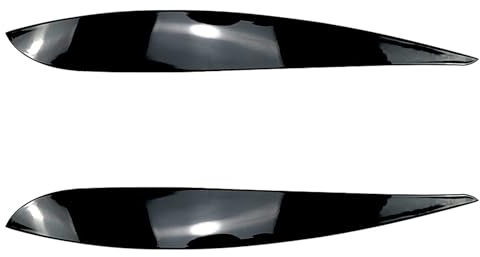 JiAQen Für VW Polo 9N 2005-2009,Autoscheinwerfer Augenbrauen Augenlid Abdeckung Schutz und Dekoration Ersatz,B/Black.