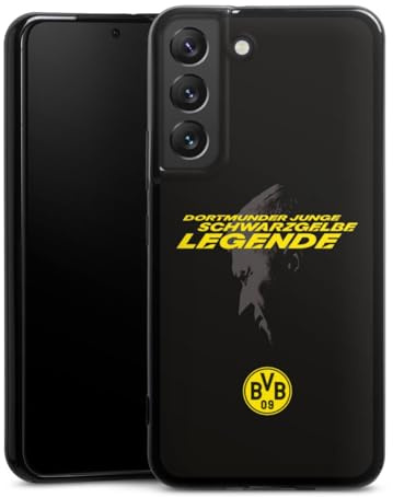 Slim Case extra dünn kompatibel mit Samsung Galaxy S 22 Silikon Handyhülle schwarz Hülle Marco Reus Borussia Dortmund BVB