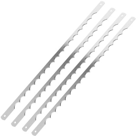 Homoyoyo 4 Holzschneiderklingen bügelsäge Messerklinge sägeblatt Kuchenmesser küchenwerkzeug Brotbackmaschinen Kuchenschneiderklinge Brotschneidemesser Metall gezackte Klingen