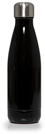 Festival 350ml Stainless Steel Water Bottle Insulated Metal Sport Drinking Flask (Black Gloss)