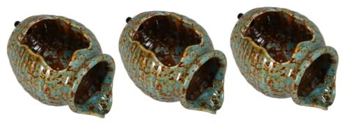 Supvox 3 Stück Zirkulierendes Wasser Tontopf Innenhof Glas Aquarium Pumpe Garten Wasserbrunnen Wasserbrunnen Fischbecken Brunnen Wasserfall Glas Für Innenaquarium Würfel Keramik Grün