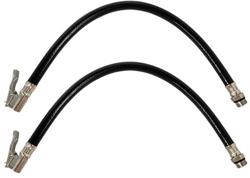Hero Reifenfüllschlauch 2 Stück Reifenfüller 37 cm Schlauch Ersatzschlauch für Druckluft Reifenfüllpistole Luftschlauch Schlauchadapter Verlängerung Anschluss Schläuche für Auto Motorrad Fahrrad