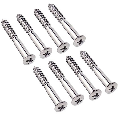 BESTonZON Gitarrenhals Schrauben Aus Stahl Montageschrauben Für Basshals Platte Y04A Robuste Befestigungen Für Gitarre Und Bass