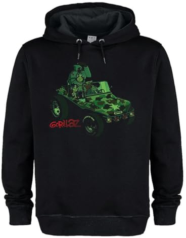 Amplified Unisex Adult Geep Gorillaz Hoodie (XXL) (Black)