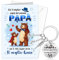 DPKOW Regalo Papà, Biglietto Festa del Papà Portachiavi, Idee Regalo Festa del Papa Natale Compleanno Regalo, Biglietto Auguri Ti Voglio Bene Papà Gadget Festa del Papà Miglior Papa del Mondo