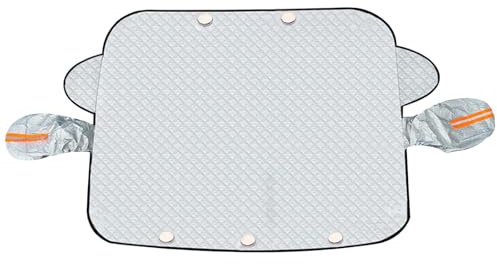 Frontscheibenabdeckung Winter,Magnetische Autoabdeckung Winter Schutzabdeckung Schnee EIS Frost Staub Wasserbeständig UV,Flexible Größe für SUV LKW Auto