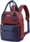LOVEVOOK Rucksack Damen Klein, Wasserdicht Cityrucksack Handtasche 2 in 1, Mini Tasche Daypack Backpack Women Elegant für Freizeit Schule Reisen Arbeit, Marineblau Dunkelrot-N