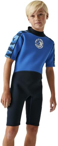 Regatta Kids Junior Wetsuit Swimwear, Lightweight, Flexible & Quick Drying - Perfect for Water Sports Blue