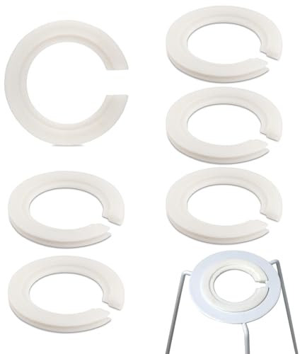 6 Stück E27 auf E14 Lampenschirm Reduzierung,42mm auf 29mm Kunststoff Lampenschirm Ring Konverter,E27 auf E14 Lampenschirm Adapter zur Unterstützung von Lampenschirmen mit Doppelringbeschlägen,weiß