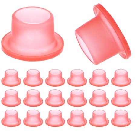 M METERXITY 20-Pack Faucet Leak Proof Sealing Gasket, Tube Seal Sleeve Silicone Plugs Leak-proof Sealing Gaskets for Plumbing Fixtures, Rubber Pipe Sealing Rings [Red]