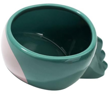 CORHAD Keramischer Futternapf Für Katzen Und Hunde Niedlicher Dinosaurier-Design Spülmaschinenfest Für Futter Und Wasser Für Kleine Haustiere Geeignet