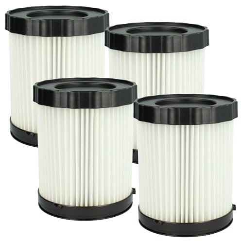 vhbw 4x filtro a pieghe piatte sostituisce Bosch 1 600 A01 1RT, 2 608 000 663, 3165140917940 per aspirapolvere - bianco