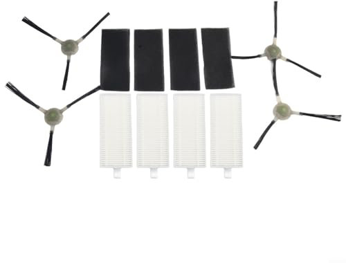 BlesConi Kit de filtro de repuesto y cepillo lateral para aspiradora robótica Lefant M200 M201 M501 T700, compatible con M520M M571 T800 Series (A)