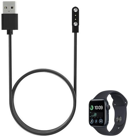 AHRLIC Smart Watch Charger 2 Pin Magnetic, Universal Compatibility with Amazfit, Xiaomi and Other Watches With 4mm Pin Spacing, Smartwatch Charger Magnetic 2 Pin 4mm (1)