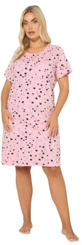 Yours Curve Moon Print Placket Nightdress - Women's - Plus Size Curve