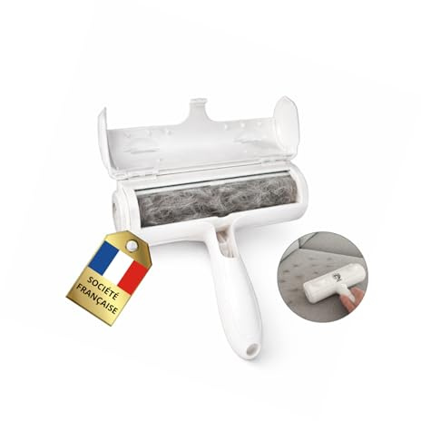 Brosse Anti-Poils pour Chats et Chiens, ramasse enlève Les Poils de Vos Animaux, Rouleau Magique réutilisable