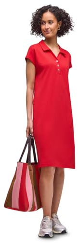 Street One T-Shirt Kleid in Unifarbe Salsa red 46