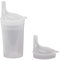 WILLY BEHREND Trinkbecher-Set, 2 transparente Becher mit 2x wahlweise langen oder kurzen Mundstücken, Polypropylen, 250ml Fassungsvermögen