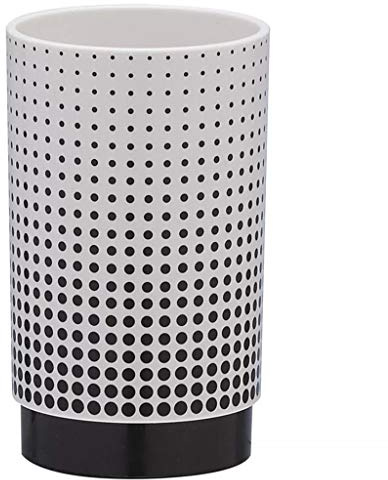 Sealskin 361890419 Becher Speckles ABS Schwarz/Weiß Badaccessoire, Plastik, 6.9 x 6.9 x 11.4 cm
