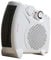 Daewoo Electric Fan Heater Upright and Flat Portable Heater With Carry Handle Safety Cut-Out Feature Adjustable Control & Fan Only Setting 2000W - White