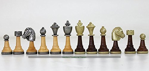 Italfama Classic Chess Pieces - Metal and Wood Design
