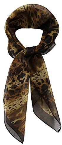 TigerTie Damen Chiffon Nickituch Halstuch gemustert - Größe 58 x 58 cm
