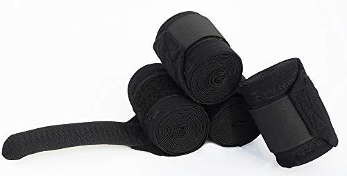 Rhinegold Elastische Trainingsbandage, 0, Schwarz, Einheitsgröße