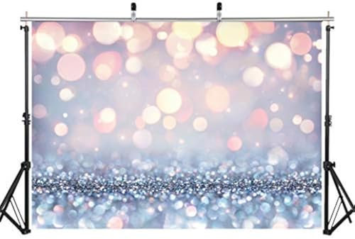AIIKES 7x5FT Bokeh Hintergrund Flash Fotografie Hintergrund Wellenförmige Punkte Geburtstagsfeier Baby Kinder Foto Hintergrund Fotostudio Hochzeit Hintergrund 10-596