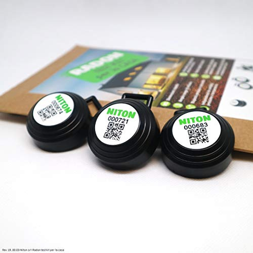 GAS RADON TEST KIT per la casa - FIDOtrack (3 RILEVATORI CR-39)