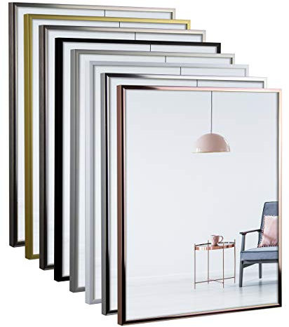 myposterframe – Aluminium Bilderrahmen 36 x 48 cm Amalthea – Bilderrahmen Metall mit Kunstglas klar 1mm – Alu Rahmen für Bilder, Poster & Puzzle – Hoch- & Querformat möglich (Schwarz matt)