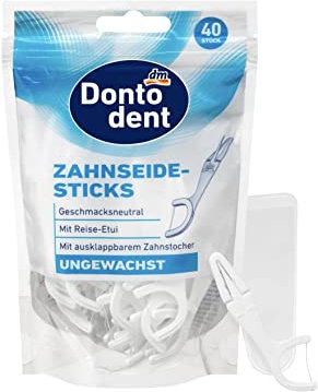 Dontodent Palo de hilo dental con estuche, 40 unidades