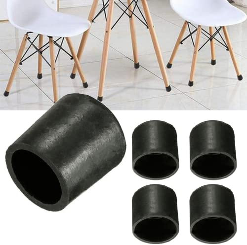 Sdkmah9 Lot de 4 pieds de chaise bombés en caoutchouc flexible pour pieds de table et chaises de 16 à 50 mm de diamètre intérieur, pour protection du sol