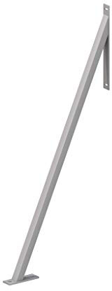 Gartenwelt Riegelsberger Premium Sturmanker XXL aus Stahl Silber pulverbeschichtet zusätzlicher Schutz für Zaunanlagen Pfostenhalter Zaunhalter Sturmsicherung Grundanker