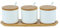 OnePine Set of 3 Sugar Bowl, 260ml Ceramic Spice Jar Salt Container with Lid and Spoon for Home and Kitchen