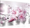 Runa Art Bild Blumen Lilien Modern Wandbilder Wohnzimmer 1 Teilig - Made In Germany - Abstrakt Grau Rosa Flur 021815c