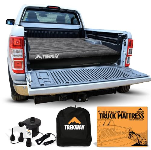 Offroading Gear Materasso gonfiabile ad aria per camion, da 1,8 m a 2 m, si trasforma in letto matrimoniale completo, durevole e impermeabile, compatibile con F150, Ram, Supercrew, ecc.