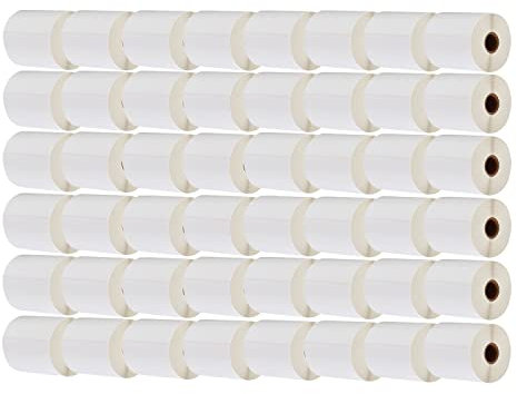 Versandetikett 100 mm x 150 mm - Thermo Etiketten - Selbstklebend - 1 Zoll Kern - 48 Rolle Pack Etikett x 370 St. Je Rolle=17760 Label -Kompatibel für Etikettendrucker,kompatibel mit Zebra,DHL-UPS-DPD
