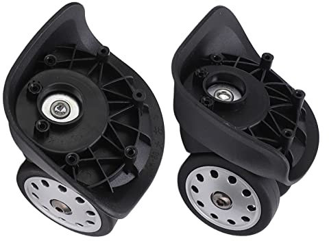 Kofferräder, 2 Stücke Gepäck Koffer Ersatz Porös Verschleißfest Koffer-Gepäckrollen mit Schraube - Koffer-Ersatzrollen-Set für Reisetaschen (Großes Schwarz)