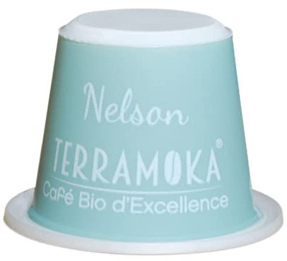 TERRAMOKA 300 Capsules Décaféiné Bio d’excellence 100% Pur Arabica du Pérou - Compatible avec les machines à Capsules Nespresso - Original et Elégant - Zéro Déchet - Mister Nelson - Torréfié en France