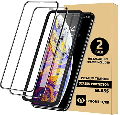 iPhone 12Pro Max Tempered Glass Screen Protector - Gorilla Glass, Full Coverage, Installation Frame, Bubble Free, 2 Pack