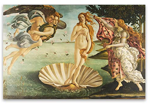ZZPT Sandro Botticelli Wandkunstdruck – Die Geburt der Venus Poster – Abstrakte Malerei, moderne Leinwandkunst, Wanddekoration für Wohnzimmer, Schlafzimmer, Wohnkultur, ungerahmt (30 x 45 cm)