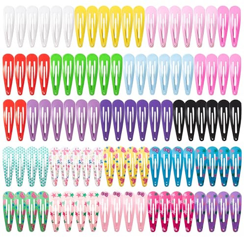 HBselect Mollette Capelli Bambina, Set da 100 Fermagli Capelli Bambina in Metallo Antiscivolo Accessori per Bambini