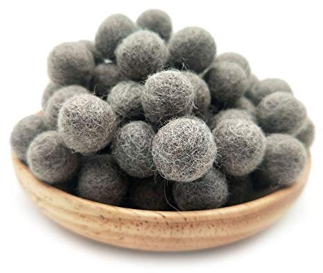 LUMoony 20Pcs 15mm Filzkugeln Bunt Pom Poms Filz Pompoms Mini Basteln Bunte Pompom Natural Felted Wool Wollknäuel Filz Pom Pom Perlen DIY Zubehör Girlanden
