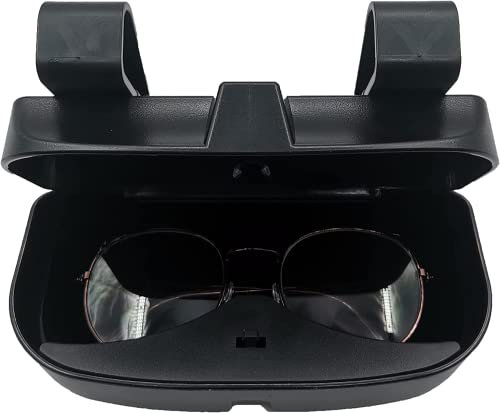 Glorytame Portaocchiali per Auto, Occhiali da Sole Auto, Custodia per Occhiali da Sole, Custodia per Occhiali da Sole, Accessori Interni per Auto, Adatto per Tutti Gli AUT (Nero)