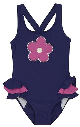 CareTec Swimsuit W. Application, Costume da Bagno Bambine e ragazze, Blu (Blue Ribbon), 128