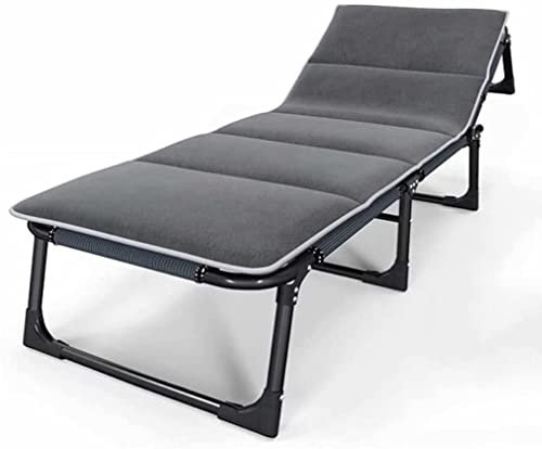 Silla Plegable tumbonas, sillones reclinables, Camas perezosas Plegables para Acampar en la Playa con Cojines, sillón reclinable portátil