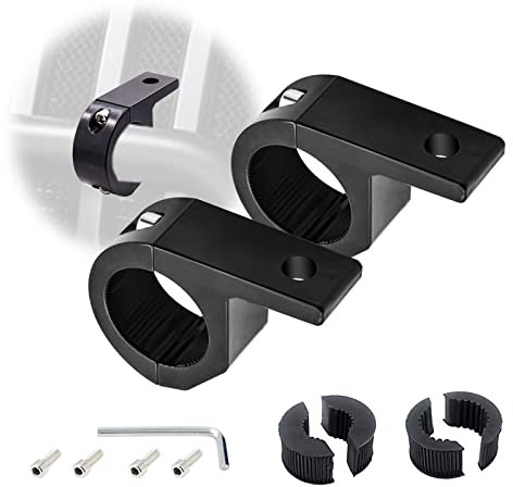 Ygmylandbb 2 Pièces Support de Montage de Lumière Travail Universelle Pince de Tube de Barre Fixation Light Bar Mount Support Barre Led Support de Phare pour Tout-terrain Voiture Camion Moto (12-17mm)