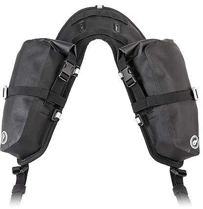 Giant Loop Mojavi Satteltasche, Wasserabweisende, minimalistische Motorradaufbewahrungstasche, ideal für EIN- oder zweitägige Fahrten, passt auf jedes Dirt Bike, Enduro, Abenteuer und mehr (Schwarz