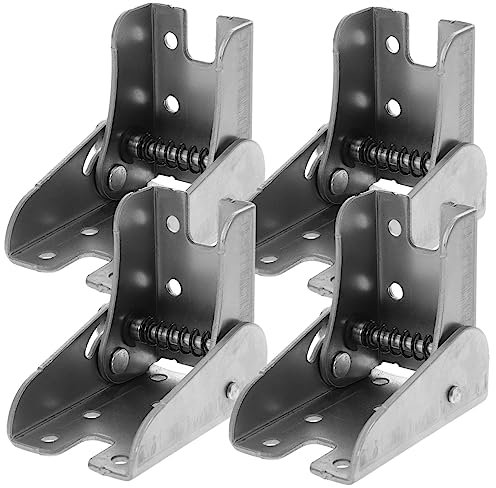 4pcs Folding Table Hinge Heavy Duty Spring Door Closer Hinge Heavy Duty Hinges Sawhorses 2 Pack Folding Spring Loaded Door Hinges Folding Leg Hinge Door Springs to Close Door Iron