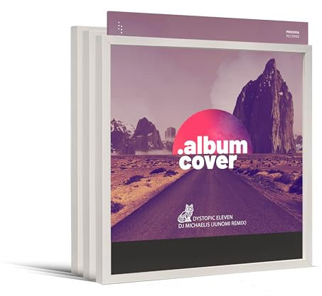 JUNOMI® 3 x Schallplatten Rahmen Weiß | für Single LP Cover 30,4 – 31,3 cm | Vinyl Rahmen | Deko, Bilderrahmen, Wandrahmen